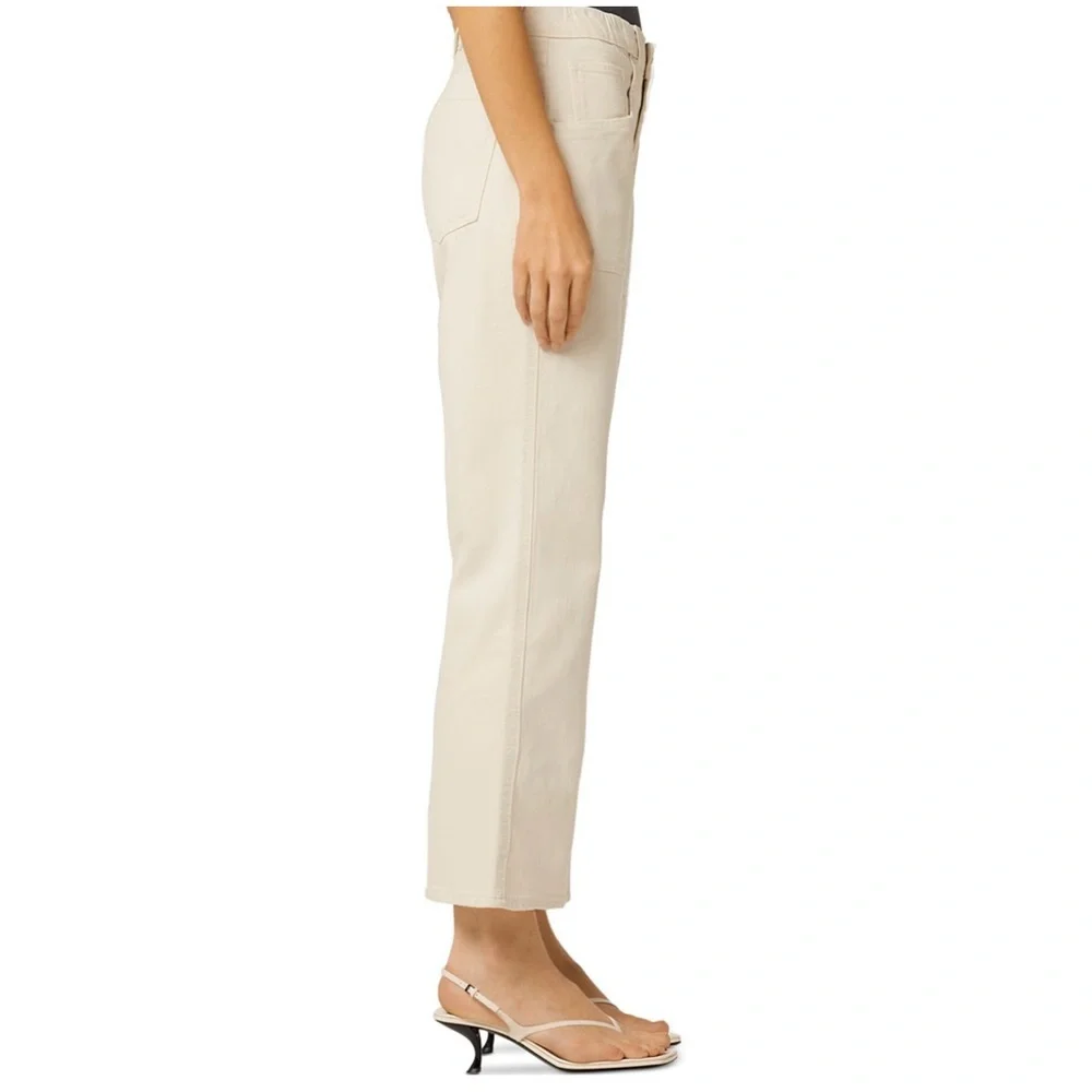 HUDSON DENIM CARGO ANKLE PANTS-NEVER WORN SIZE 31 ECRU COLOR ELASTIC WAIST - Picture 3 of 4